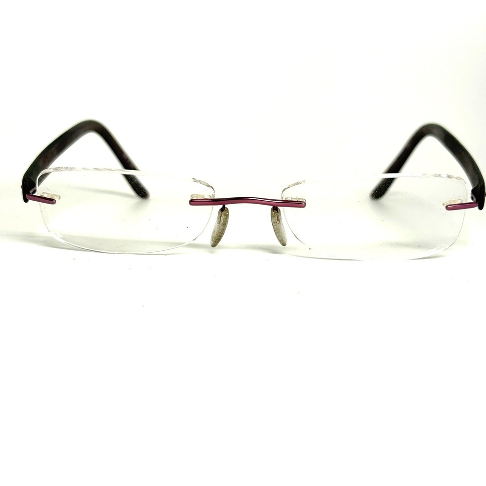 Silhouette Rimless Eyeglasses Plum Purple Titanium Frames 7608 40 6056 51-17 135